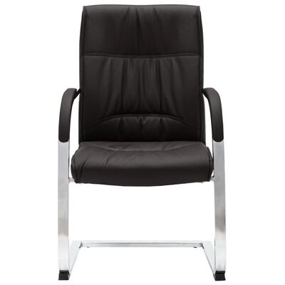 vidaXL Cantilever Office Chair Black Faux Leather