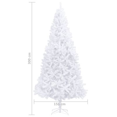 vidaXL Artificial Pre-lit Christmas Tree with Ball Set LEDs 300 cm White