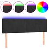 vidaXL LED Headboard Black 144 cm Velvet