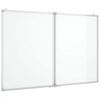 vidaXL Magnetic Whiteboard Foldable 120x100x1,7 cm Aluminium