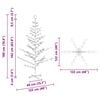 vidaXL Wooden Christmas Tree with Stand Natural 180 cm Solid pine wood