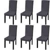 vidaXL Straight Stretchable Chair Cover 6 pcs Anthracite