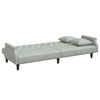 vidaXL Sofa Bed with Armrests Dark Grey Velvet