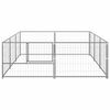 vidaXL Dog Kennel Silver 6 m&sup2; Steel