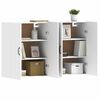 vidaXL Wall Mounted Cabinets 2 pcs White Engineered Wood