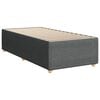 vidaXL Box Spring Bed with Mattress Black King Single Fabric