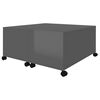 vidaXL Coffee Table High Gloss Grey 75x75x38 cm Engineered Wood