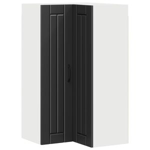 vidaXL Wall Corner Cabinet LUCCA Black 57 x 57 x 100 cm