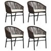 vidaXL 5 Piece Garden Dining Set Brown