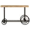 vidaXL Console Table 112x36x76 cm Solid Wood Mango and Iron