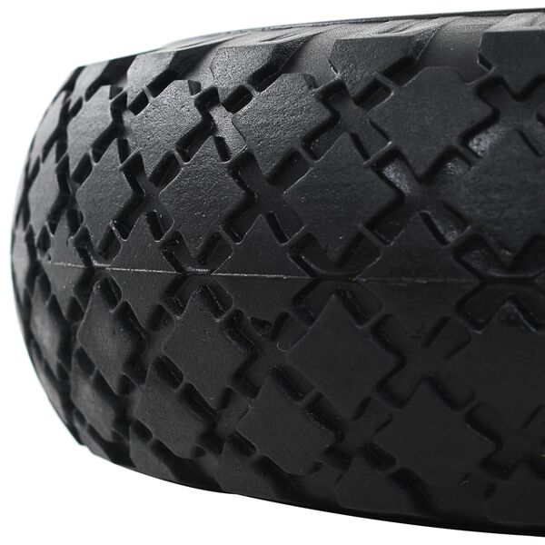 vidaXL Sack Truck Wheels 2 pcs Solid PU 3.00-4 (260x85)