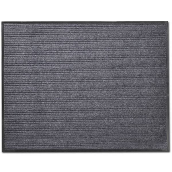 vidaXL Door Mat Grey 90 x 120 cm PVC