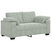 vidaXL 3 Piece Sofa Set with Cushions Light Grey Velvet