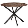 vidaXL Dining Table | Multicolour | Solid reclaimed wood, powder-coated steel