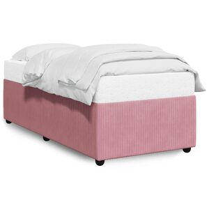 vidaXL Bed Frame without Mattress Pink 90x190 cm Velvet