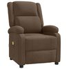 vidaXL Massage Chair Brown Fabric