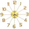 vidaXL Wall Clock Metal 50 cm Golden