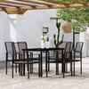vidaXL 7 Piece Garden Dining Set Black