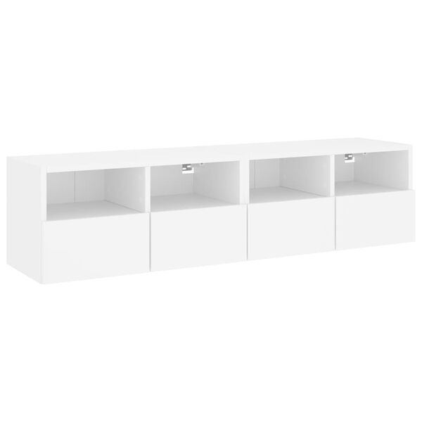 vidaXL TV Wall Cabinets 2 pcs White 60x30x30 cm Engineered Wood
