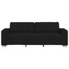 vidaXL 3-Seater Sofa Black 220x78x80 cm Fabric