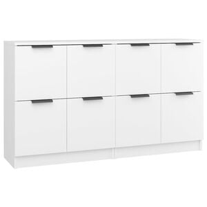 vidaXL Sideboards 2 pcs White 60x30x70 cm Engineered Wood
