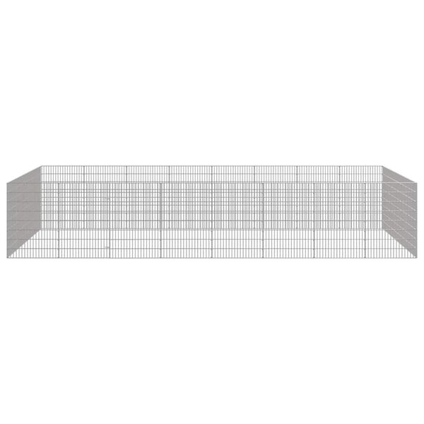 vidaXL Free Range Animal Enclosure 24-Panel 54x80 cm Galvanised Iron