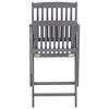 vidaXL Folding Outdoor Chairs 6 pcs with Cushions Solid Acacia Wood