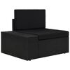 vidaXL 10 Piece Garden Lounge Set Poly Rattan Black