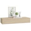 vidaXL Wall-mounted Drawer Shelf Oak 60x23.5x10cm MDF