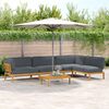 vidaXL Sofa Set with Cushion Plain 5 pcs Anthracite Solid Acacia Wood