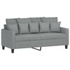 vidaXL 2-Seater Sofa Light Grey 140 cm Fabric