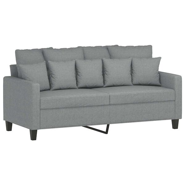 vidaXL 2-Seater Sofa Light Grey 140 cm Fabric