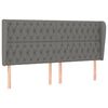 vidaXL Headboard with Ears Dark Grey 203 cm Fabric