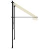 vidaXL Retractable Awning Cream 250x150 cm Fabric and Steel