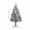 vidaXL Artificial Pre-lit Christmas Tree with Flocked Snow Green 300cm PVC