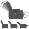 vidaXL Electric Massage Recliner Chair Dark Grey Fabric