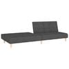 vidaXL 2-Seater Sofa Bed Dark Grey Fabric