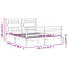 vidaXL Bed Frame without Mattress King Size Solid Wood