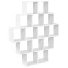 vidaXL Wall Shelf White 120 x 20 x 136 cm Engineered Wood