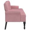 vidaXL Bench with Backrest Pink 119.5x64.5x75 cm Velvet