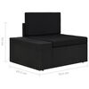 vidaXL 5 Piece Garden Lounge Set with Cushions Black Poly Rattan