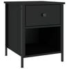 vidaXL Bedside Cabinets 2 pcs Black 40x42x50 cm Engineered Wood