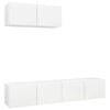 vidaXL 3 Piece TV Cabinet Set White Engineered Wood