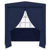 vidaXL Professional Party Tent with Side Walls 2x2 m Blue 90 g/m²