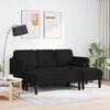 vidaXL Sofa Set with Cushion 2 pcs Black Polyester
