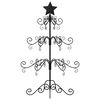 vidaXL Metal Christmas Tree for Decoration Black 90 cm