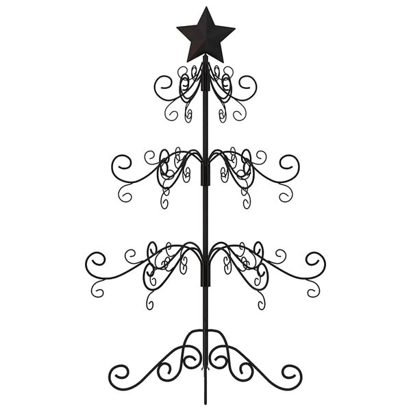 vidaXL Metal Christmas Tree for Decoration Black 90 cm