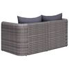 vidaXL 8 Piece Garden Lounge Set with Cushions Poly Rattan Grey