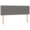 vidaXL Headboards Dark Grey 144x5x78/88 cm Fabric