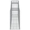 vidaXL Arched Gabion Baskets 11 pcs 300x30x60/80 cm Galvanised Iron